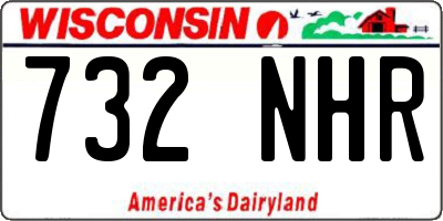 WI license plate 732NHR