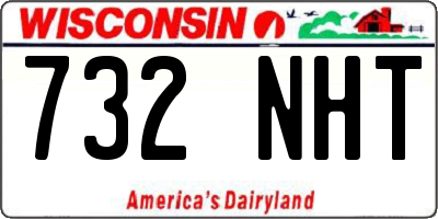 WI license plate 732NHT