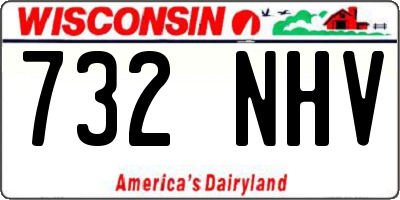 WI license plate 732NHV