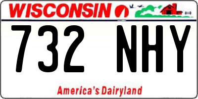 WI license plate 732NHY