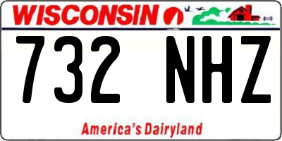WI license plate 732NHZ