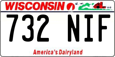 WI license plate 732NIF