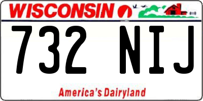 WI license plate 732NIJ