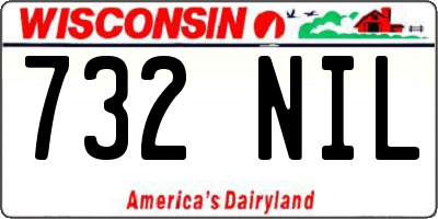 WI license plate 732NIL