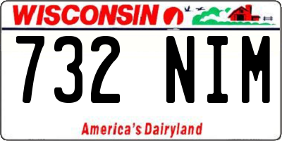 WI license plate 732NIM