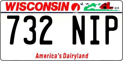 WI license plate 732NIP