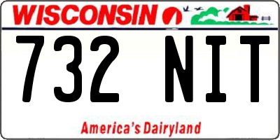 WI license plate 732NIT
