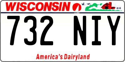 WI license plate 732NIY