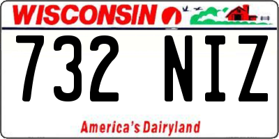 WI license plate 732NIZ