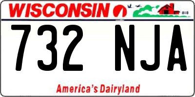 WI license plate 732NJA