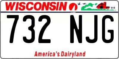 WI license plate 732NJG