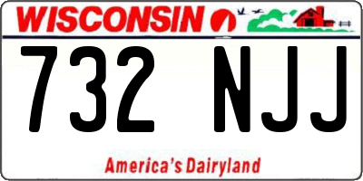 WI license plate 732NJJ