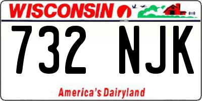 WI license plate 732NJK