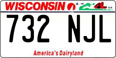 WI license plate 732NJL