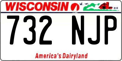 WI license plate 732NJP