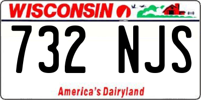 WI license plate 732NJS