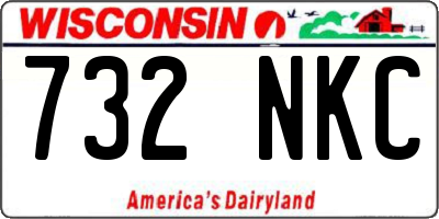 WI license plate 732NKC