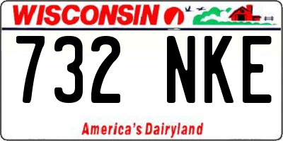 WI license plate 732NKE