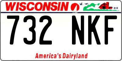 WI license plate 732NKF