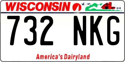 WI license plate 732NKG