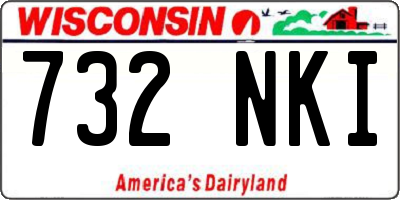 WI license plate 732NKI