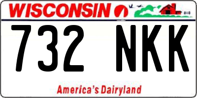 WI license plate 732NKK
