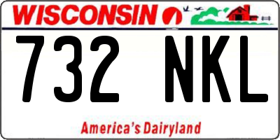 WI license plate 732NKL