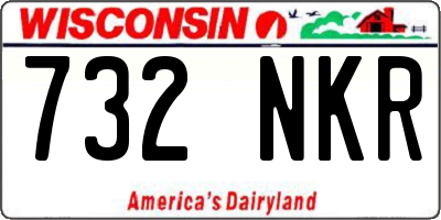 WI license plate 732NKR
