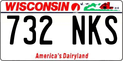 WI license plate 732NKS