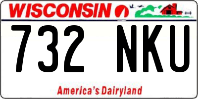 WI license plate 732NKU