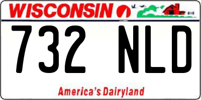 WI license plate 732NLD