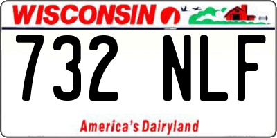 WI license plate 732NLF