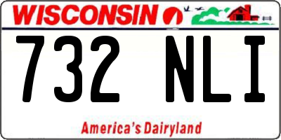 WI license plate 732NLI