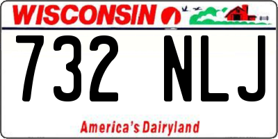 WI license plate 732NLJ