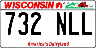 WI license plate 732NLL