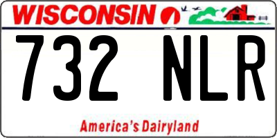 WI license plate 732NLR