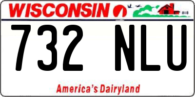 WI license plate 732NLU