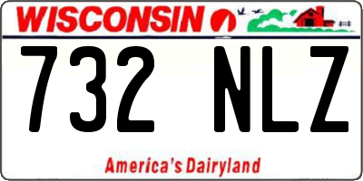 WI license plate 732NLZ