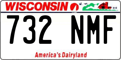 WI license plate 732NMF