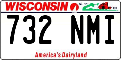WI license plate 732NMI