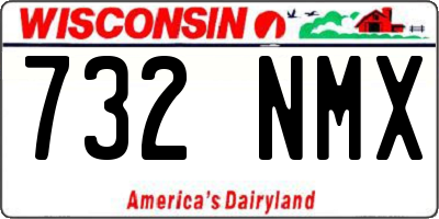 WI license plate 732NMX