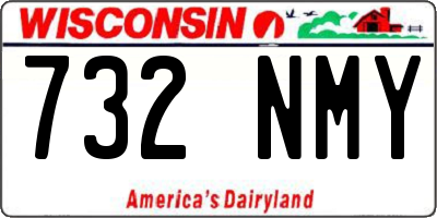 WI license plate 732NMY