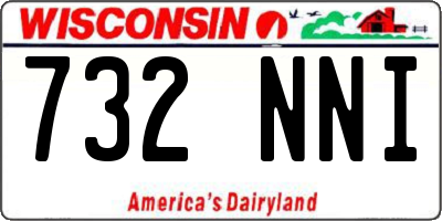 WI license plate 732NNI