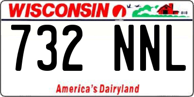 WI license plate 732NNL