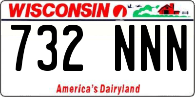 WI license plate 732NNN