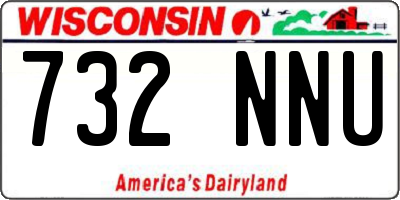 WI license plate 732NNU