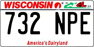 WI license plate 732NPE