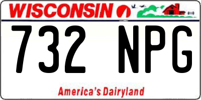 WI license plate 732NPG
