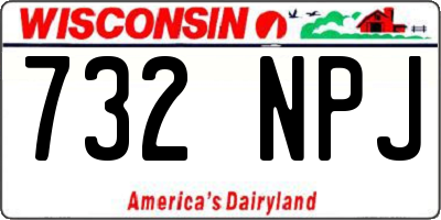 WI license plate 732NPJ
