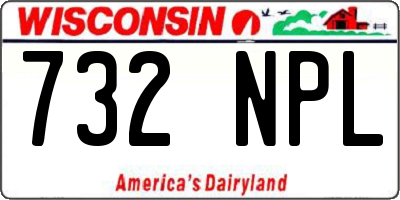 WI license plate 732NPL